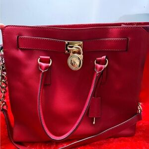 Red Designer Tote Bag